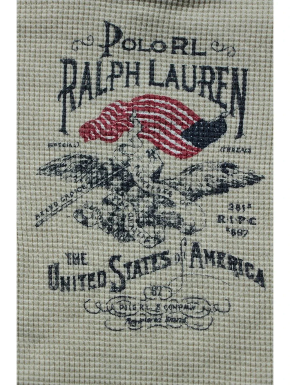 Polo Ralph Lauren Youth 5 Long Sleeve Thermal Shirt United States American Flag